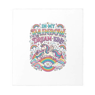 Eenhoring In Mijn Regenboog Droomtijdperk Kleurig  Notitieblok