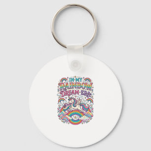 Eenhoring In Mijn Regenboog Droomtijdperk Kleurig  Sleutelhanger