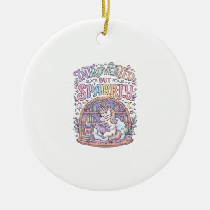 Eenhoring Introvert maar Fonkelend Origineel Wit B Keramisch Ornament