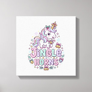 Eenhoring Jingle Hoorns Charmante Kleding Grafisch Canvas Afdruk