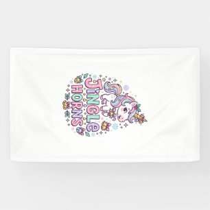 Eenhoring Jingle Hoorns Charmante Kleding Grafisch Spandoek