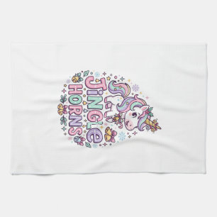 Eenhoring Jingle Hoorns Charmante Kleding Grafisch Theedoek