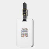 Eenhoring Kampeer vuur Eenhoring Premium Vector St Bagagelabel (Voorkant verticaal)