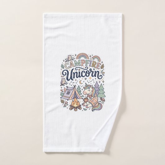Eenhoring Kampeer vuur Eenhoring Premium Vector St Handdoek (Handdoek)