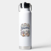 Eenhoring Kampeer vuur Eenhoring Premium Vector St Waterfles (Voorkant)