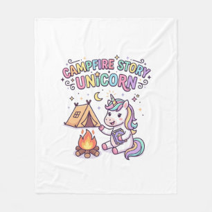 Eenhoring Kampeer Vuur Verhaal Eenhoring Betoveren Fleece Deken