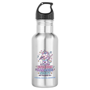 Eenhoring Karaoke Nacht Vette Typografie Product G Waterfles