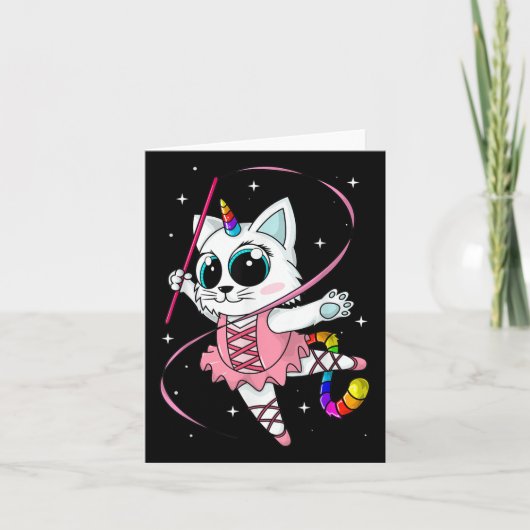 Eenhoring Kat Cati Corn Kittycorn Schattige Kitty Kaart (Voorkant)