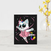 Eenhoring Kat Cati Corn Kittycorn Schattige Kitty Kaart (Gele Bloem)
