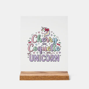 Eenhoring Kersen Coquette Eenhoring Origineel Zazz Acryl Bord
