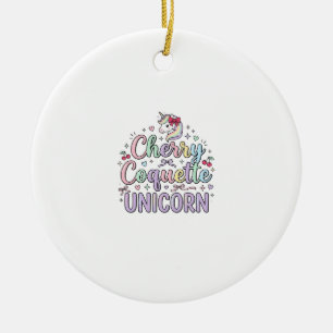 Eenhoring Kersen Coquette Eenhoring Origineel Zazz Keramisch Ornament