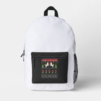 Eenhoring Kerstmis T-shirt voor lelijke-trui-feest Bedrukte Rugzak