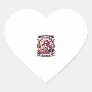 Eenhoring Kleine Hoorn Grote Geluid Stijlvolle Mer Hart Sticker