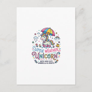 Eenhoring Kleine Weer Eenhoorn Trendy T-shirt Graf Briefkaart