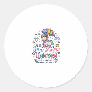 Eenhoring Kleine Weer Eenhoorn Trendy T-shirt Graf Ronde Sticker