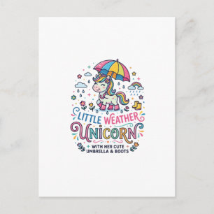 Eenhoring Kleine Weer Eenhoring Trendy Shirt Grafi Briefkaart