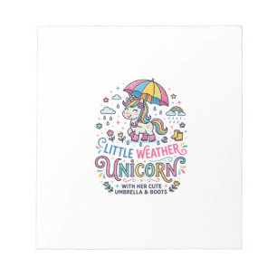 Eenhoring Kleine Weer Eenhoring Trendy T-shirt Gra Notitieblok