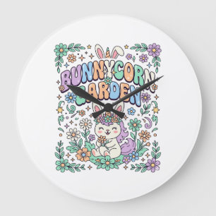 Eenhoring Konijnentuin Kawaii Typografie Ontwerp_ Grote Klok