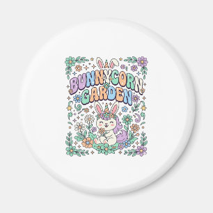 Eenhoring Konijnentuin Kawaii Typografie Ontwerp_ Magneet