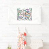 Eenhoring Konijnentuin Kawaii Typografie Ontwerp_ Spandoek (Insitu)