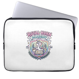 Eenhoring Koningshoorn Academie Vet Typografie Pri Laptop Sleeve