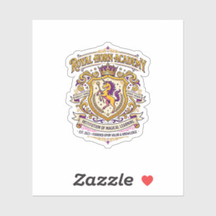 Eenhoring Koninklijke Hoorn Academie Stijlvol Zazz Sticker