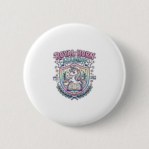 Eenhoring Koninklijke Hoorn Academie Vet Typografi Ronde Button 5,7 Cm
