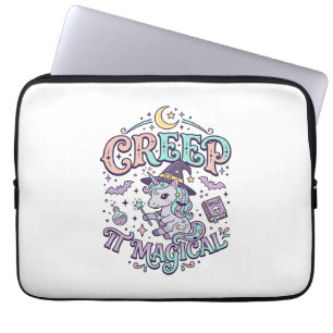 Eenhoring Kruip Het Magische Retro Stijl T-Shirt O Laptop Sleeve