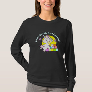 Eenhoring Laten we een regenboog kleurrijk cadeau T-shirt