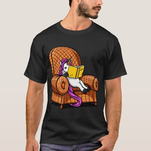 Eenhoring Leest Boeken T-shirt (Voorkant)