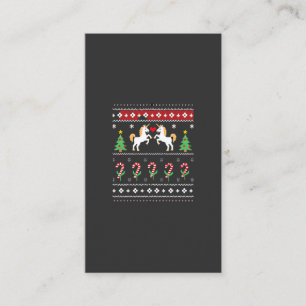 Eenhoring Lelijk Kersttrui Feest T-shirt (1) Visitekaartje