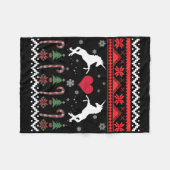 Eenhoring lelijke kersttrui feest fleece deken (Voorkant (Horizontaal))