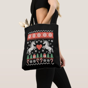 Eenhoring Lelijke Kersttrui Xmas Kerstseizoen Tote Bag