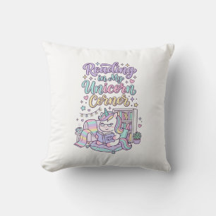 Eenhoring Lezen in Mijn Eenhoring Hoek Cute Pastel Kussen