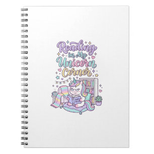 Eenhoring Lezen in Mijn Eenhoring Hoek Cute Pastel Notitieboek