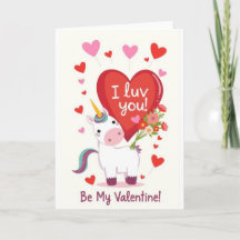 Eenhoring Liefde! Valentijnsdag kaart