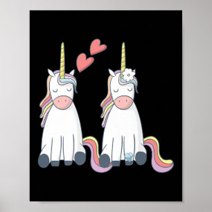 Eenhoring Lieve Bruid En Bruidegom Verliefd Premiu Poster