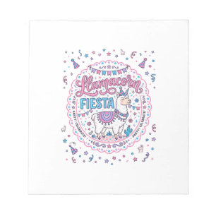 Eenhoring Llamacorn Feest Mooie T-Shirt Grafisch_1 Notitieblok
