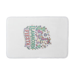Eenhoring Llamacorn Fiesta Premium Vector POD Kuns Badmat
