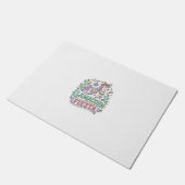 Eenhoring Llamacorn Fiesta Premium Vector POD Kuns Deurmat (Schuin)