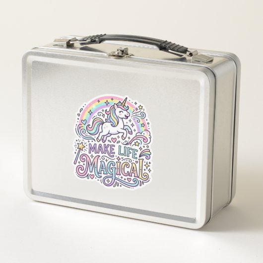 Eenhoring Maakt Leven Magisch Premium Vector Typog (Voorkant)