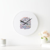 Eenhoring Maakt Leven Magisch Premium Vector Typog Grote Klok (Huis)