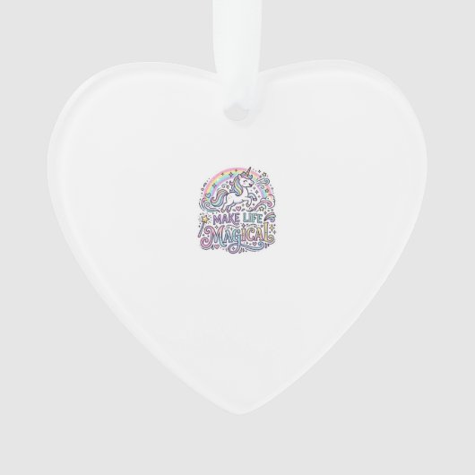 Eenhoring Maakt Leven Magisch Premium Vector Typog Ornament (voorkant)