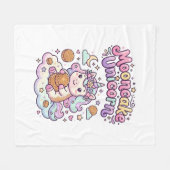 Eenhoring-maancake Eenhoring charmante kleding Gra Fleece Deken (Voorkant (Horizontaal))
