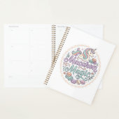 Eenhoring Macaron Magie Whimsical T-Shirt Ontwerp_ Planner (Display)