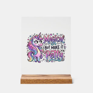 Eenhoring Magisch maar Maak het Klein Geschenk Ide Acryl Bord