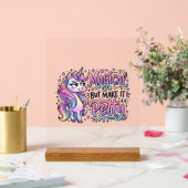 Eenhoring Magisch maar Maak het Klein Geschenk Ide Acryl Bord (Huwelijk)