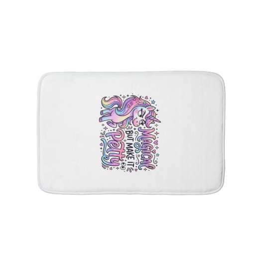Eenhoring Magisch maar Maak het Klein Geschenk Ide Badmat (Voorkant)