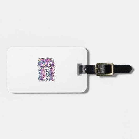 Eenhoring Magisch maar Maak het Klein Geschenk Ide Bagagelabel (Voorkant horizontaal)