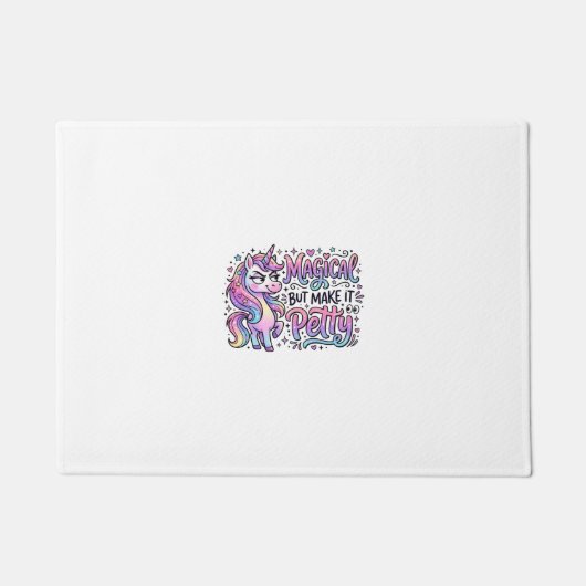 Eenhoring Magisch maar Maak het Klein Geschenk Ide Deurmat (Voorkant)